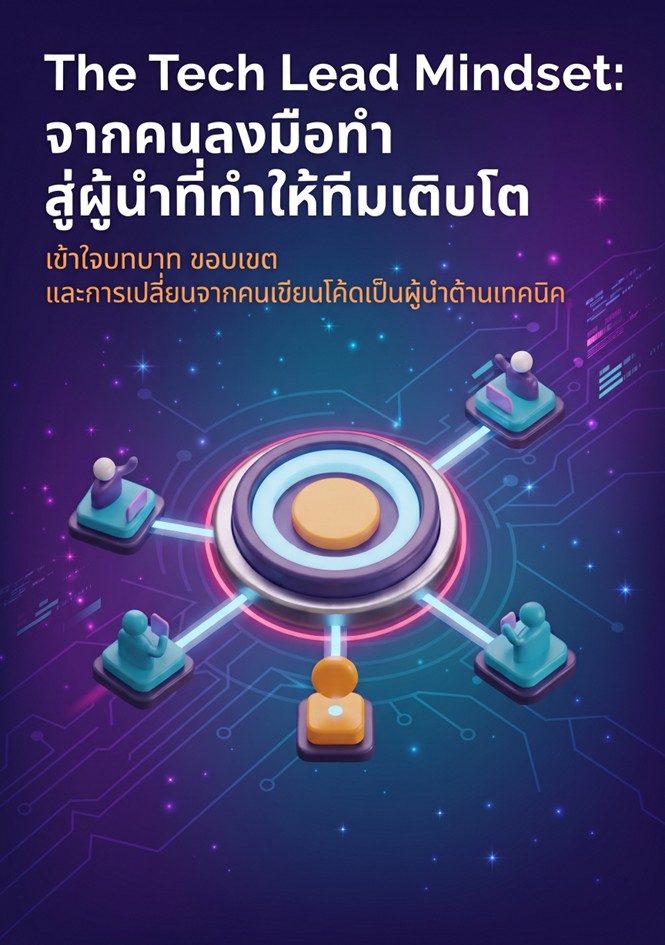 ปกหนังสือ The Tech Lead Mindset: จากคนลงมือทำ สู่ผู้นำที่ทำให้ทีมเติบโต