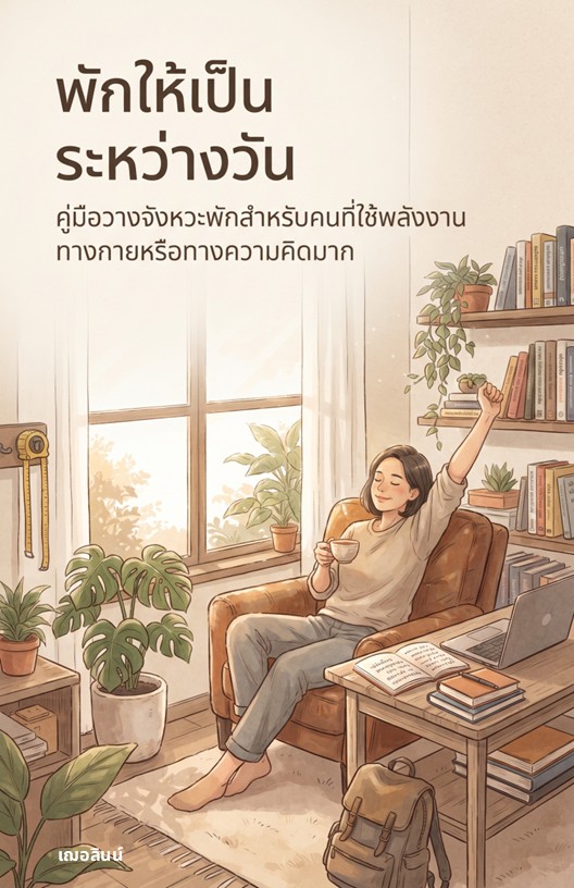 ปกหนังสือ พักให้เป็นระหว่างวัน